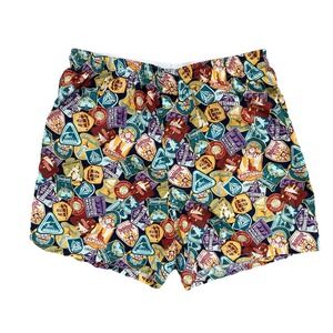 Disney Theme Park Boxer Shorts Womens Small Travel Vacation Colorful Cotton